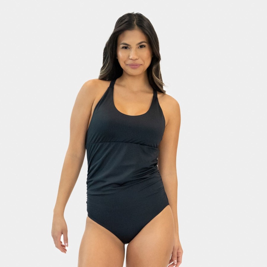 Women Senita Athletics | Maternity One Piece - Black