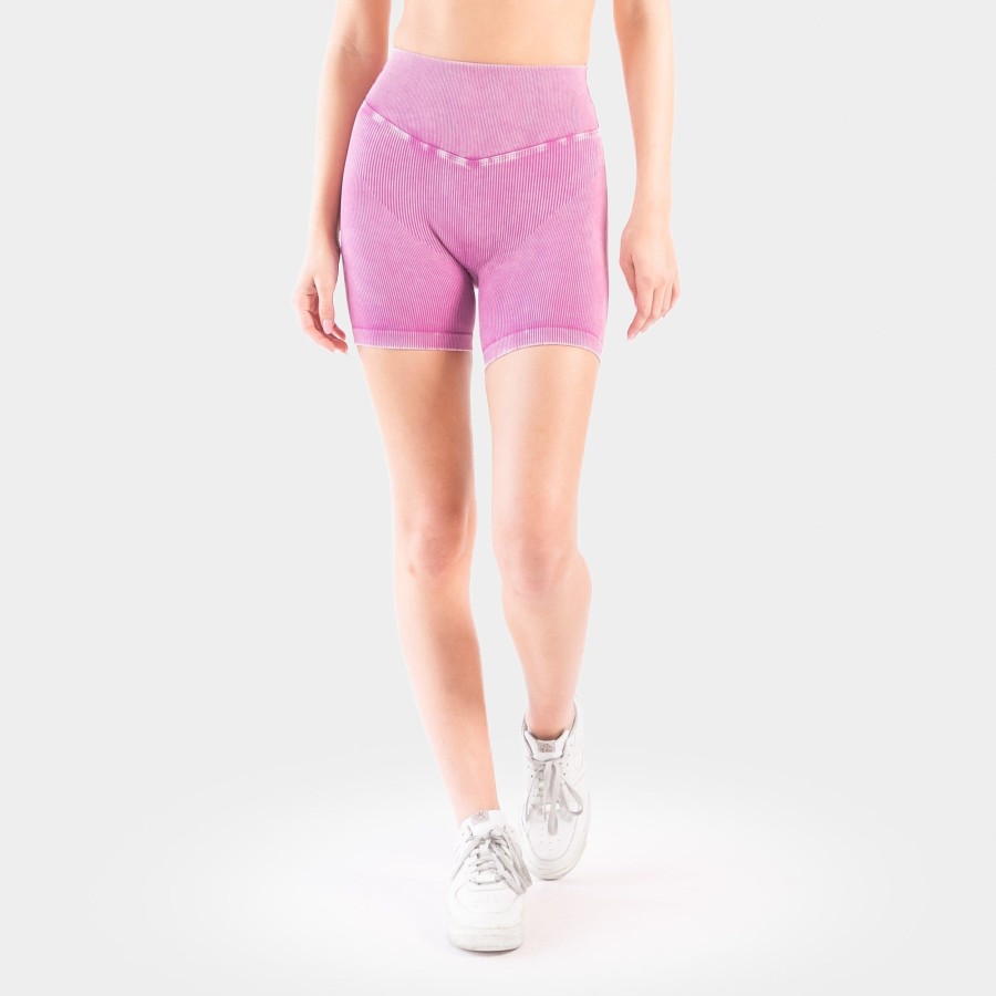 Women Senita Athletics Shorts & Skorts | Ribbed Seamless Shorts-Snow Wash Fuchsia