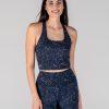 Women Senita Athletics Sports Bras | Harmony Crop Top-Navy Galaxy