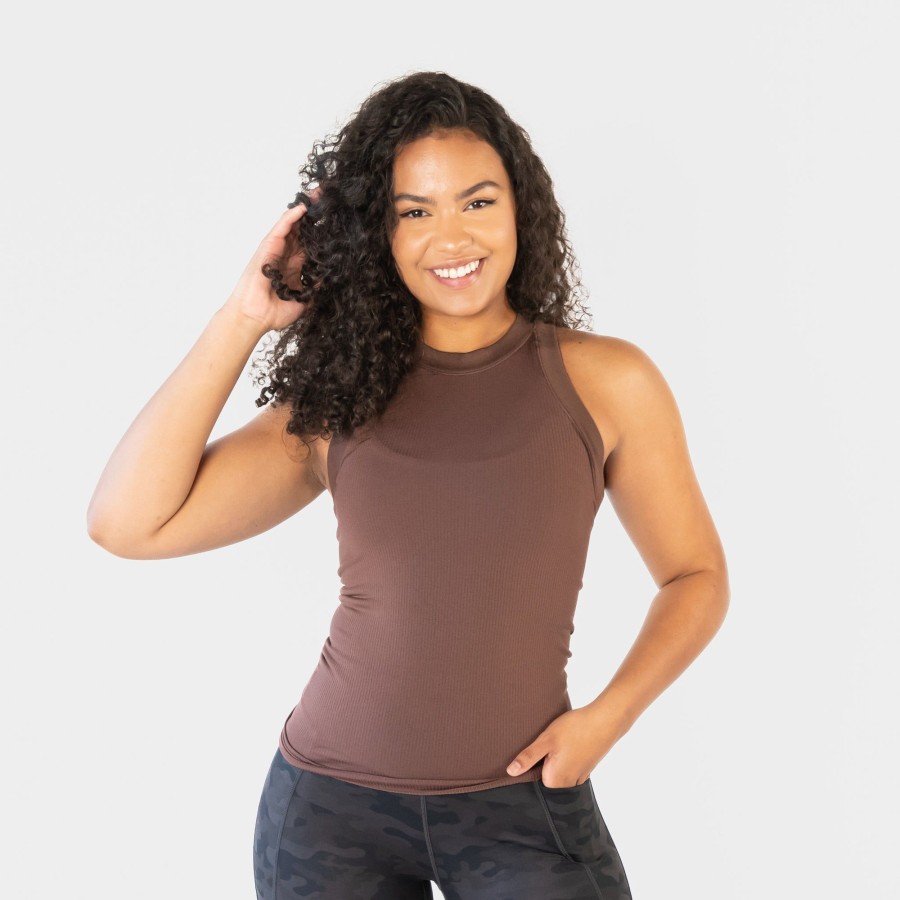 Women Senita Athletics Tees & Tanks | Bella Ribbed Tank-Fossil