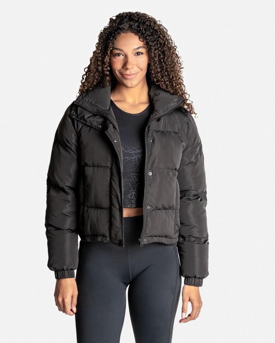 Women Senita Athletics Outerwear | Elevate Puffer-Black