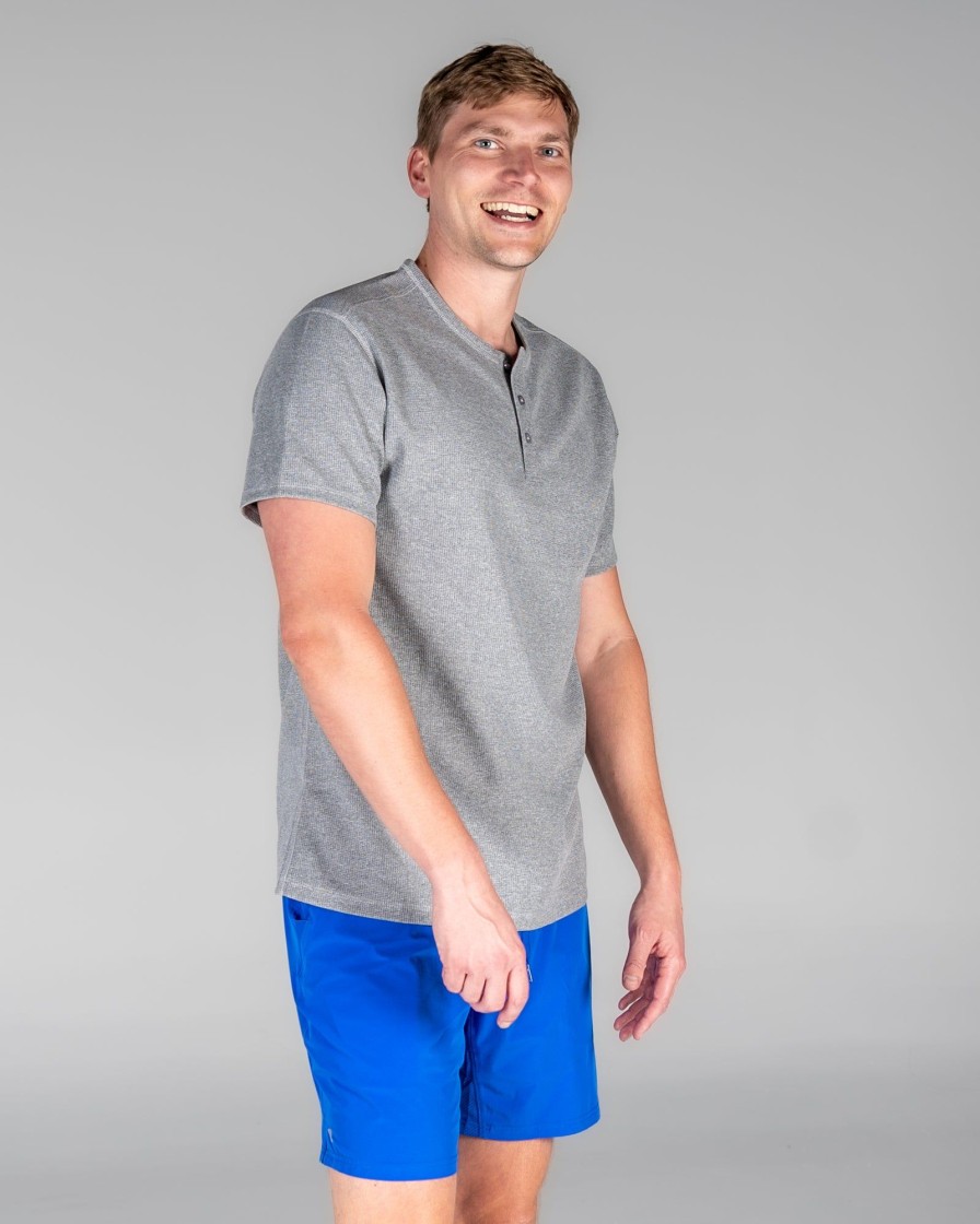 Men Senita Athletics | Henley Tee-Gray