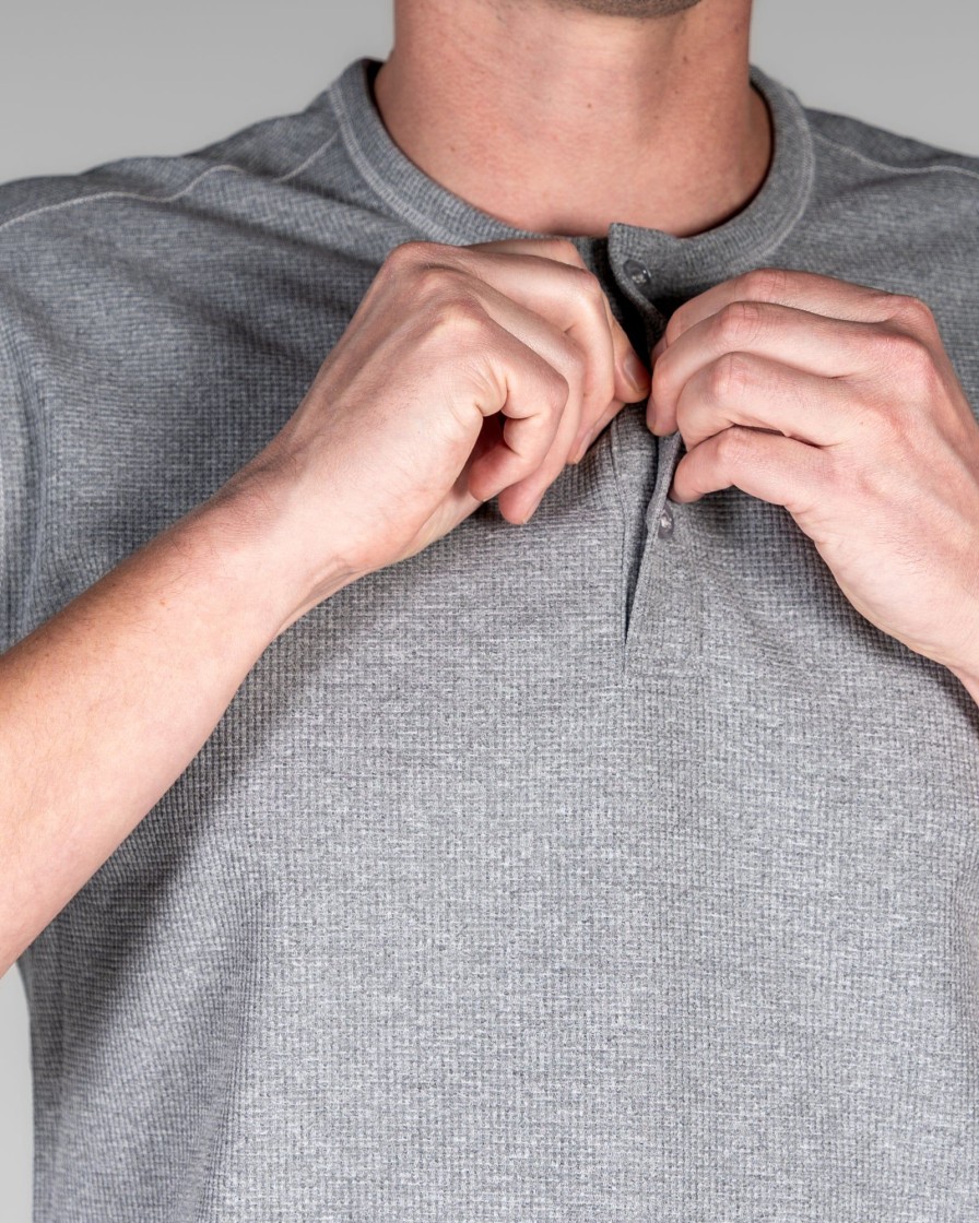 Men Senita Athletics | Henley Tee-Gray