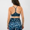 Women Senita Athletics Sports Bras | Lux Y-Back Bra-Navy Kaleidoscope