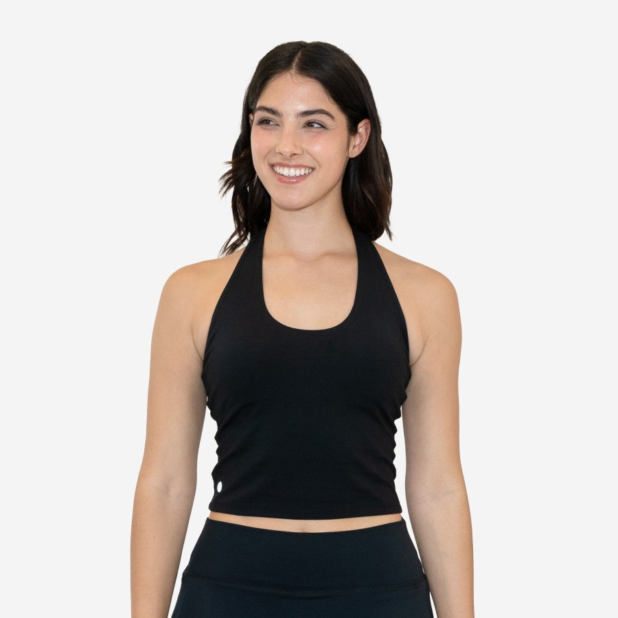 Women Senita Athletics Tees & Tanks | Jazz Halter Top-Black