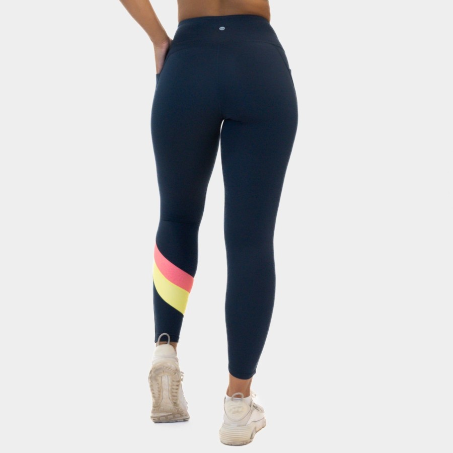 Women Senita Athletics Leggings | New Wave Leggings-Highlighter/Bloom Pink