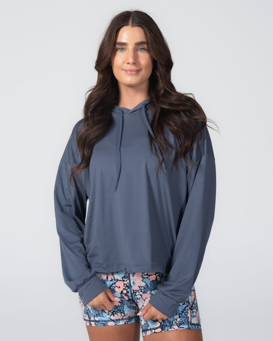 Women Senita Athletics Outerwear | Mm Sunday Hoodie-Light Navy