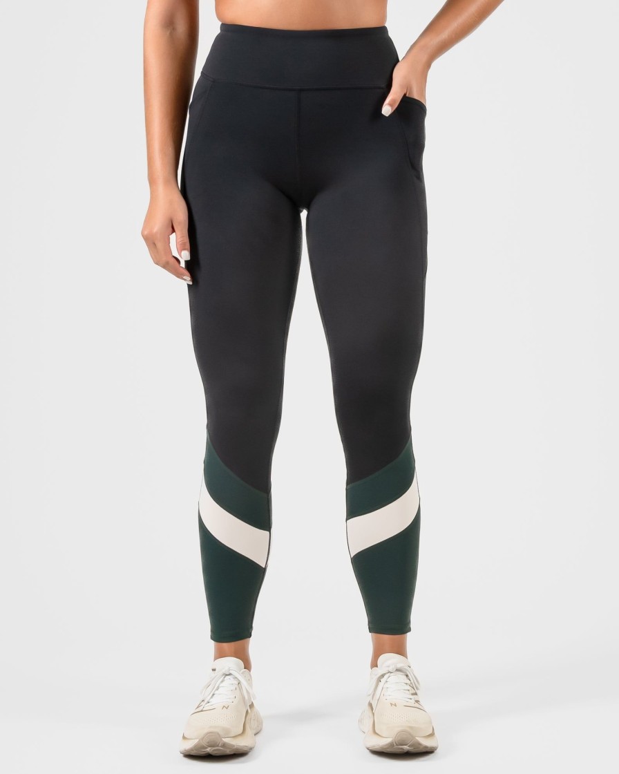 Women Senita Athletics Leggings | Ascend Leggings-Black, Juniper, Jet Stream