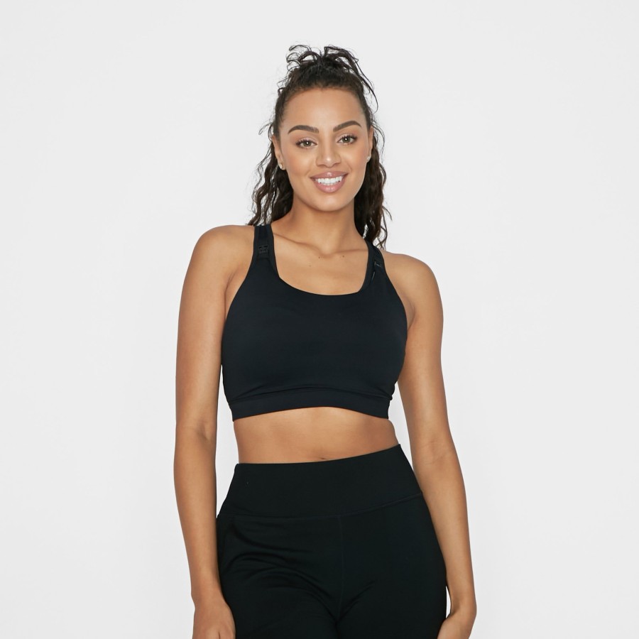 Women Senita Athletics | Go With The Flow Nursing Sports Bra - Black