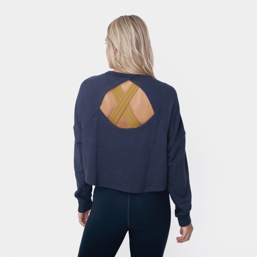 Women Senita Athletics Outerwear | Exhale Long Sleeve-Navy