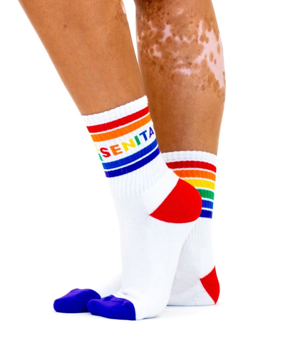 Women Senita Athletics | Pride Socks-Rainbow