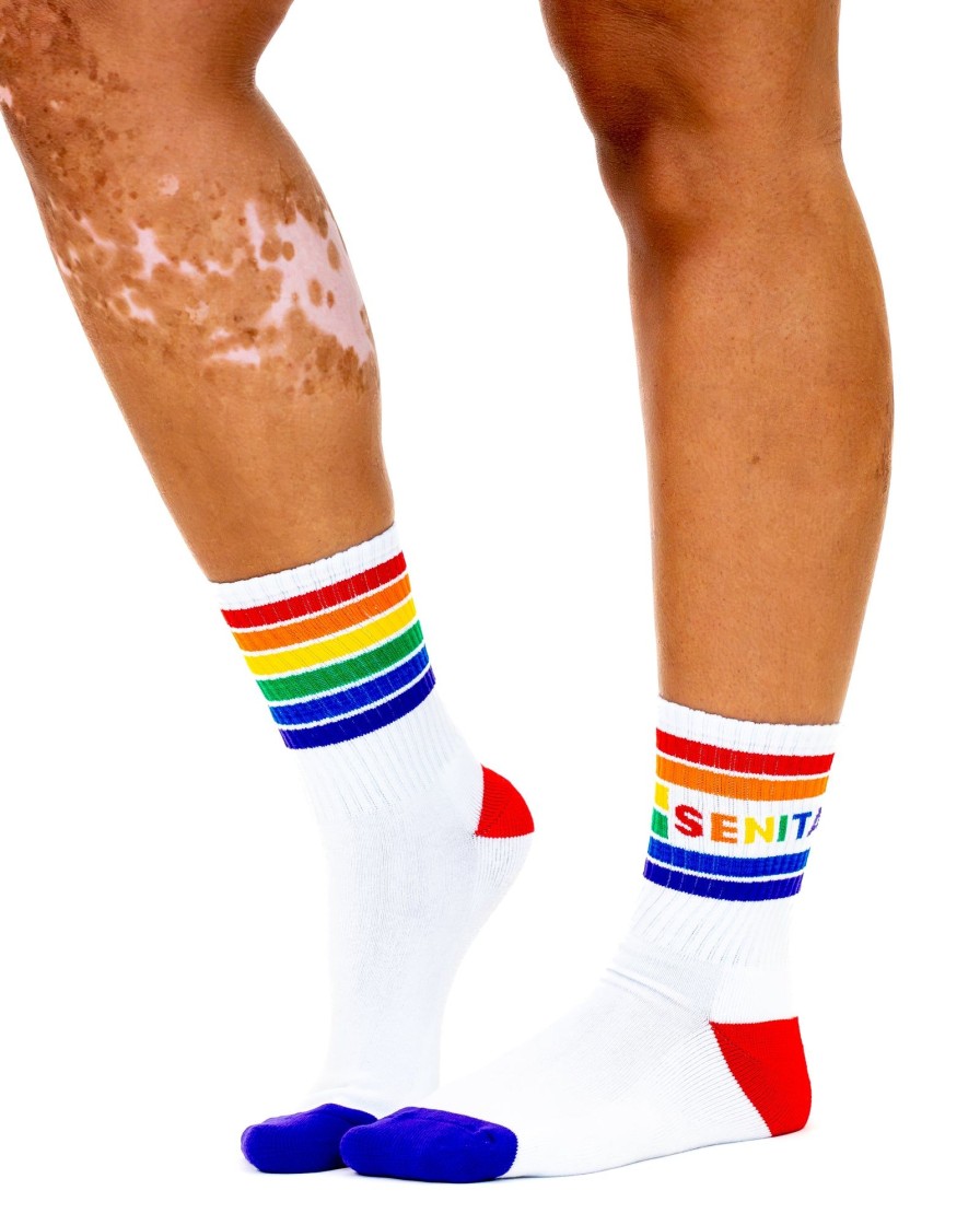 Women Senita Athletics | Pride Socks-Rainbow