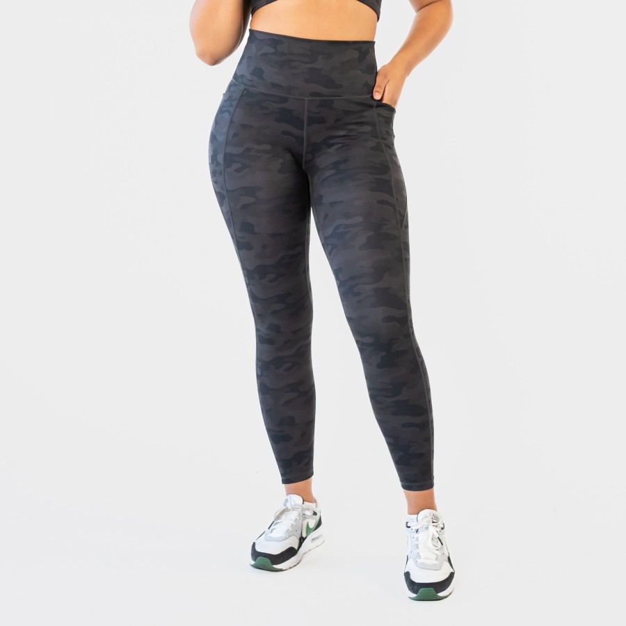 Women Senita Athletics Leggings | Skin Shakti Leggings-Black Camo