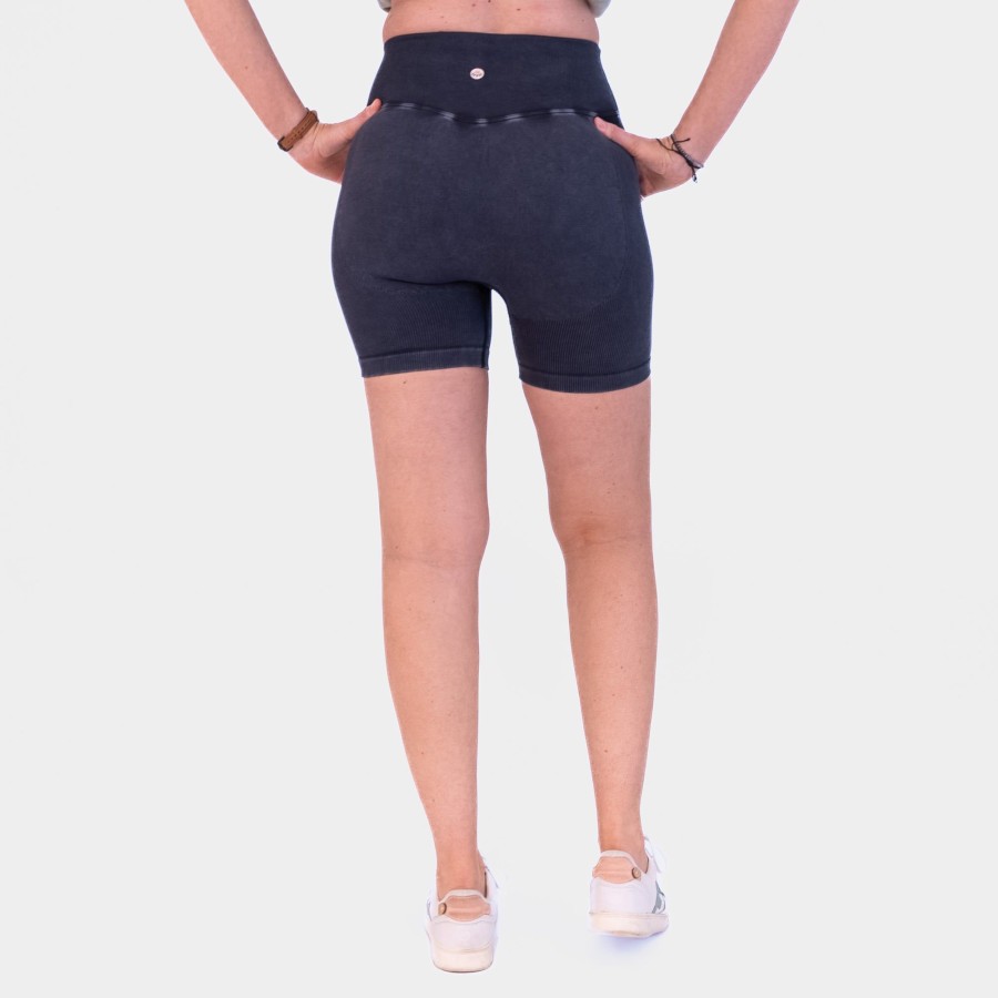 Women Senita Athletics Shorts & Skorts | Ribbed Seamless Shorts-Snow Wash Graphite