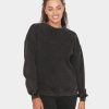 Women Senita Athletics Long Sleeves | The Classic Crew-Graphite