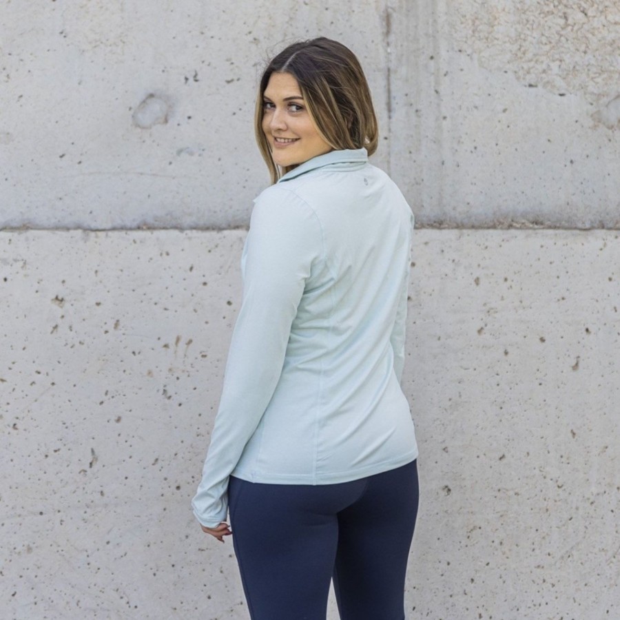 Women Senita Athletics Outerwear | Dynamic Pullover-Powder Blue