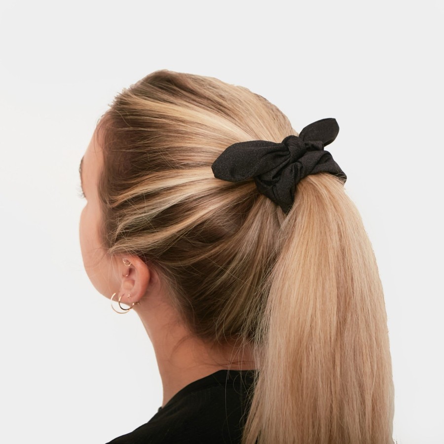 Women Senita Athletics | 3-Pack Bow Scrunchies-Mulberry, Latte, Black