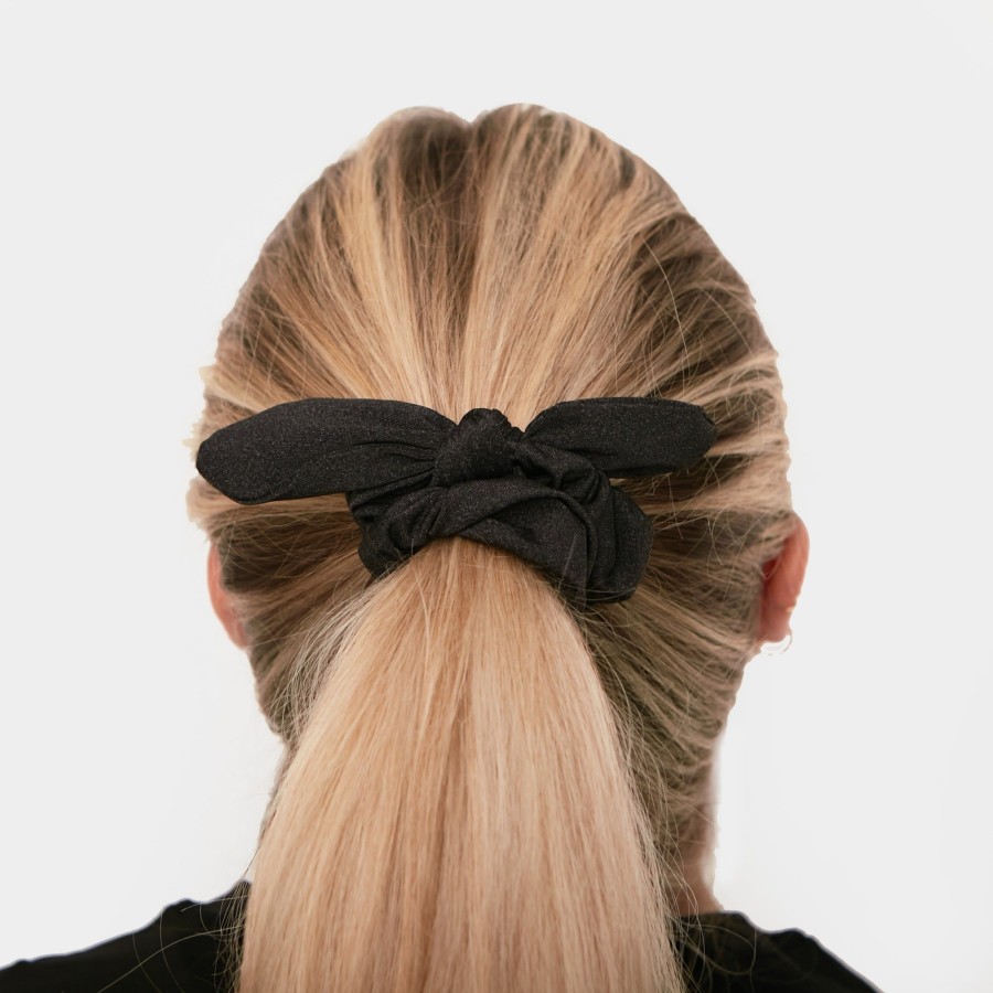 Women Senita Athletics | 3-Pack Bow Scrunchies-Mulberry, Latte, Black