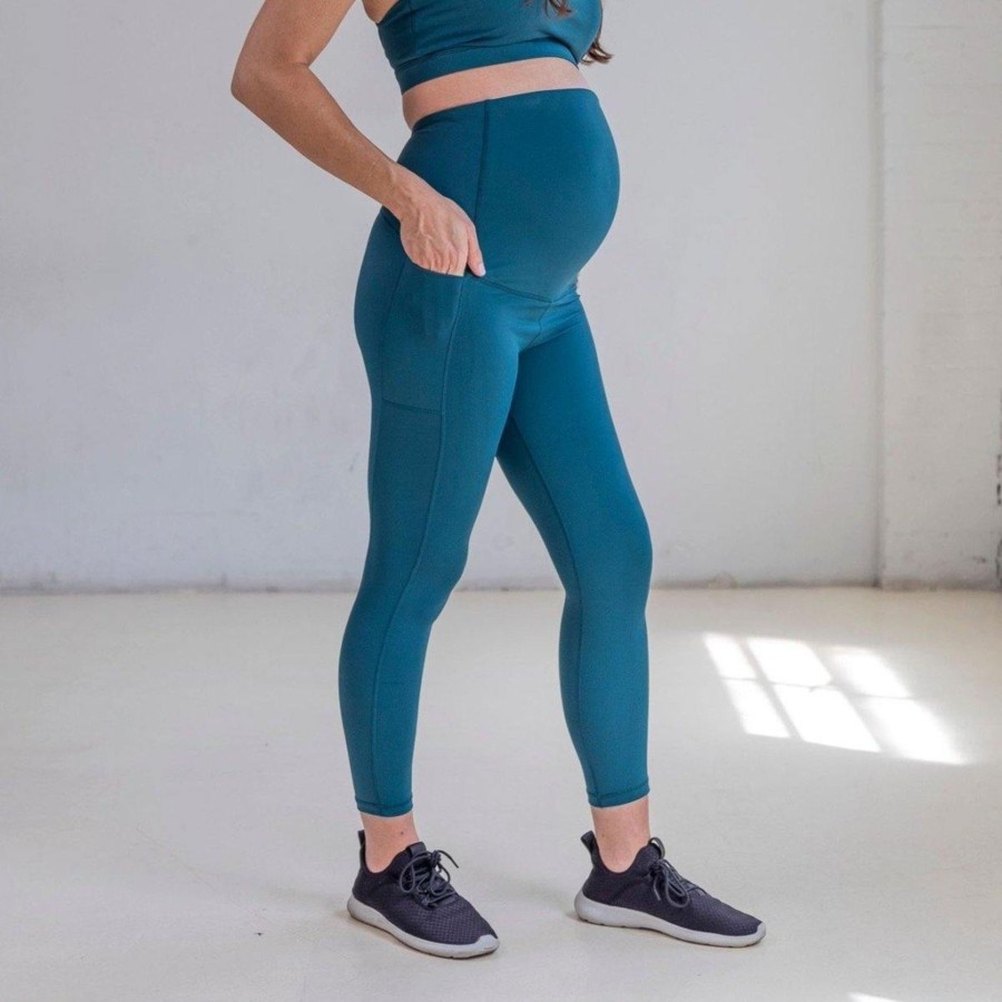 Women Senita Athletics | Lux Maternity Pants - Pacific