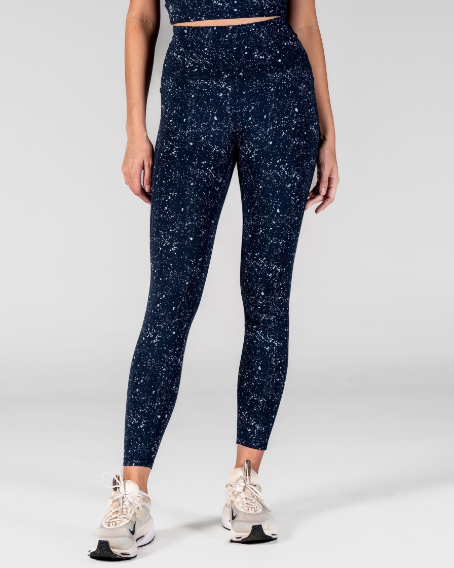 Women Senita Athletics Leggings | Skin Shakti Leggings-Navy Galaxy