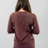 Women Senita Athletics Long Sleeves | Laser Cut Pullover-Fossil