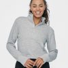 Women Senita Athletics Outerwear | Hailey Cropped Half Zip-Gray