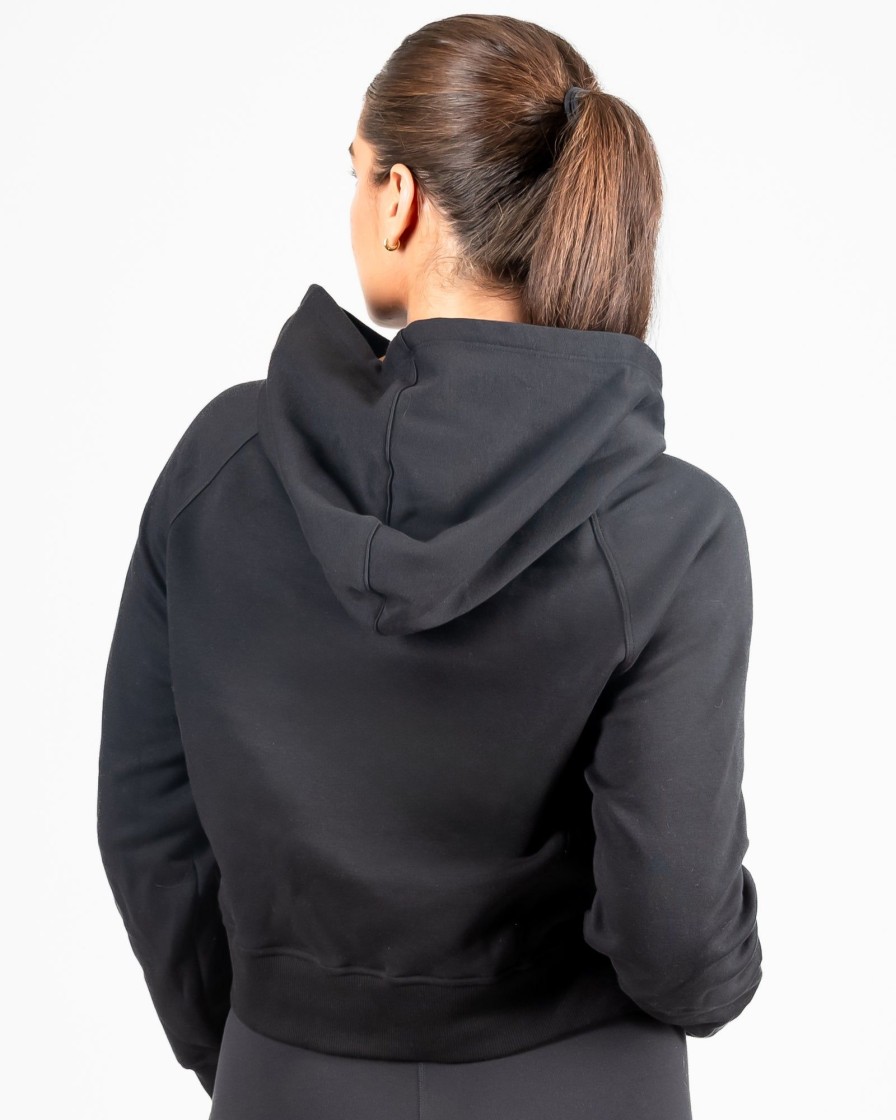 Women Senita Athletics Outerwear | Classic Cropped Hoodie-Black