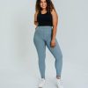 Women Senita Athletics Leggings | Ribbed Shakti Leggings-Steel Blue