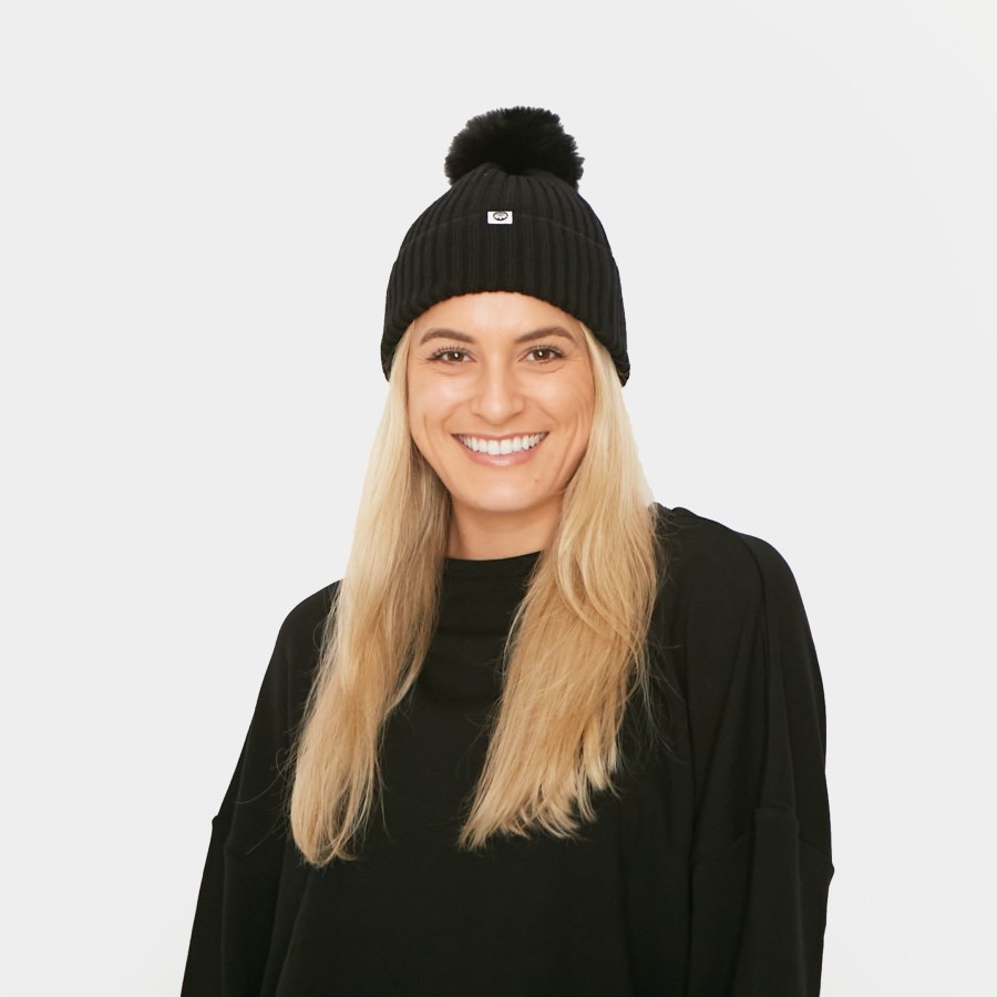 Women Senita Athletics | Senita Pom Beanie-Black