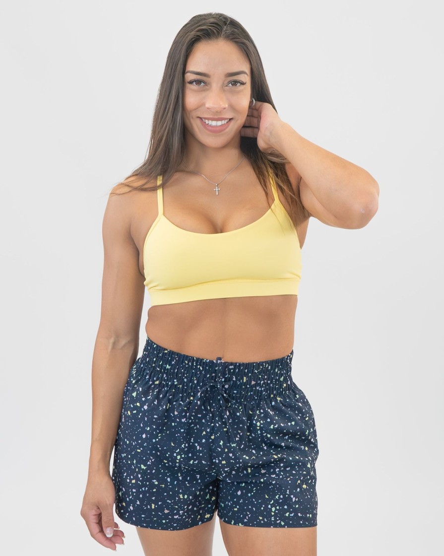 Women Senita Athletics Sports Bras | Lux Y-Back Bra-Mellow Yellow