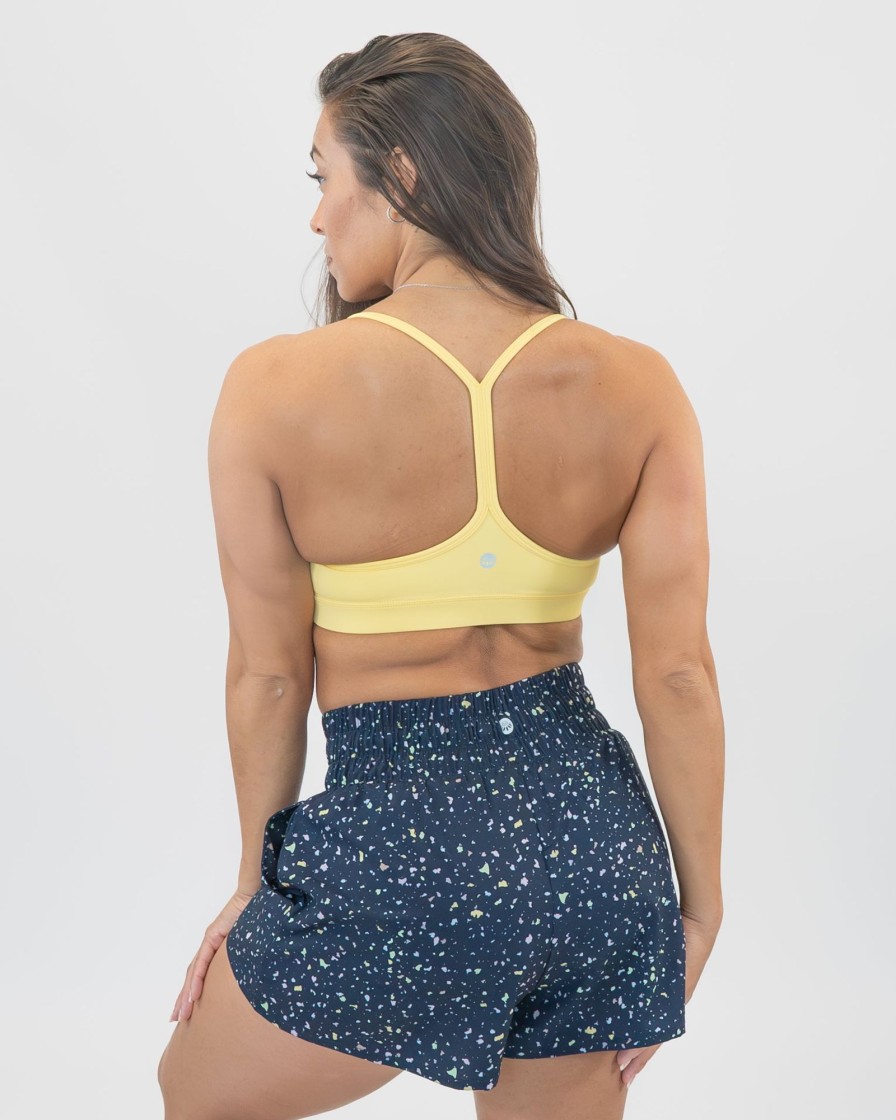 Women Senita Athletics Sports Bras | Lux Y-Back Bra-Mellow Yellow