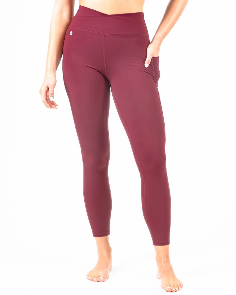 Women Senita Athletics Leggings | Skin Wrap Front Leggings-Mulberry