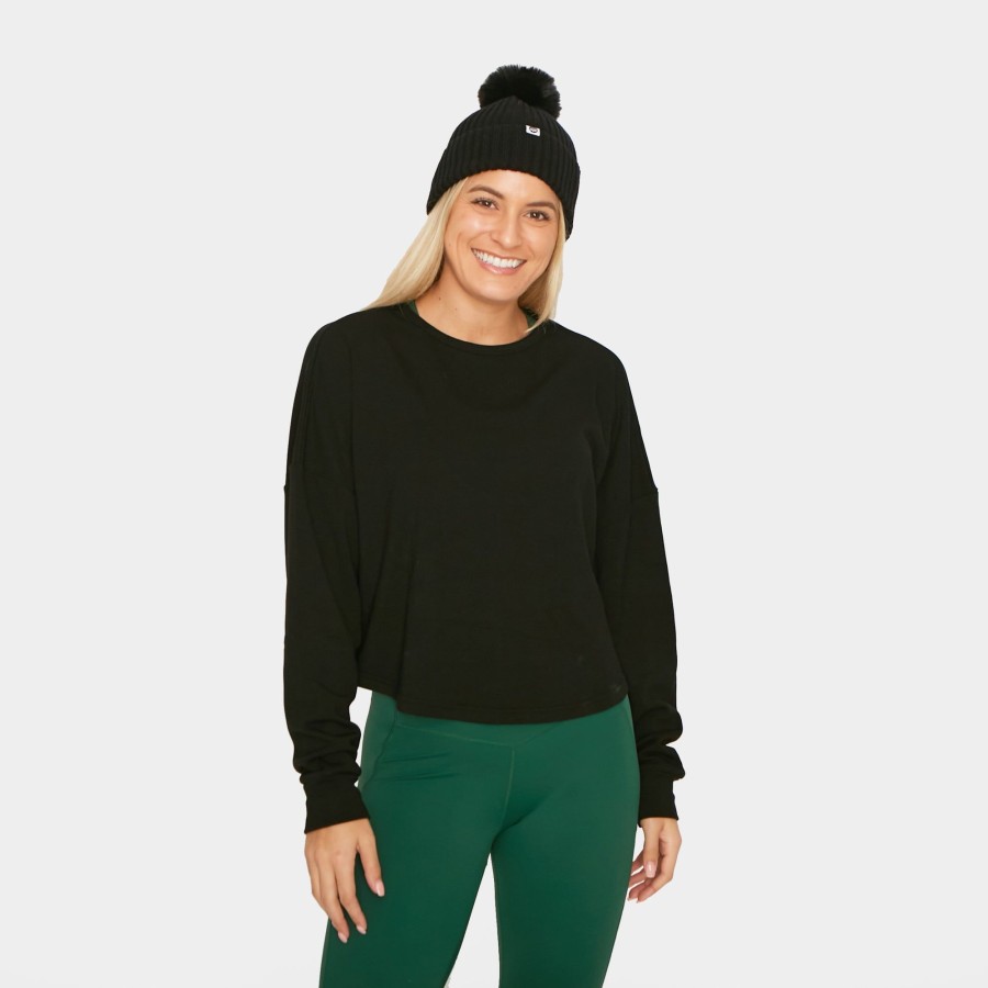 Women Senita Athletics Long Sleeves | Exhale Long Sleeve-Black