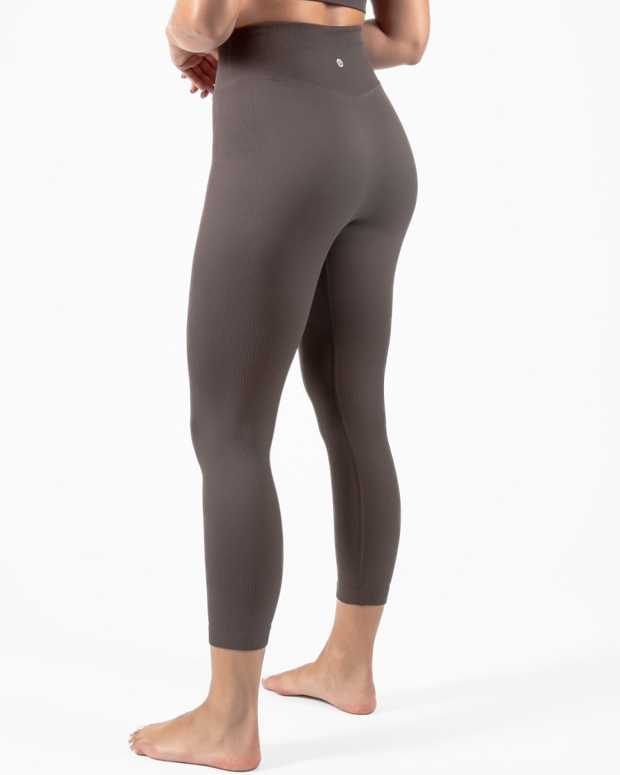 Women Senita Athletics Leggings | Ribbed Seamless Leggings-Espresso