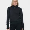 Women Senita Athletics Outerwear | Hailey Classic Half Zip-Black