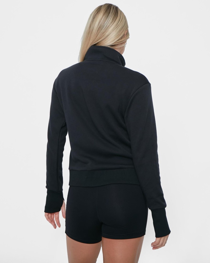 Women Senita Athletics Outerwear | Hailey Classic Half Zip-Black