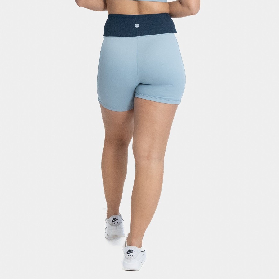 Women Senita Athletics Shorts & Skorts | Lux Baseline Shorts (5 In. Inseam)-Navy/Jet Stream/Steel Blue