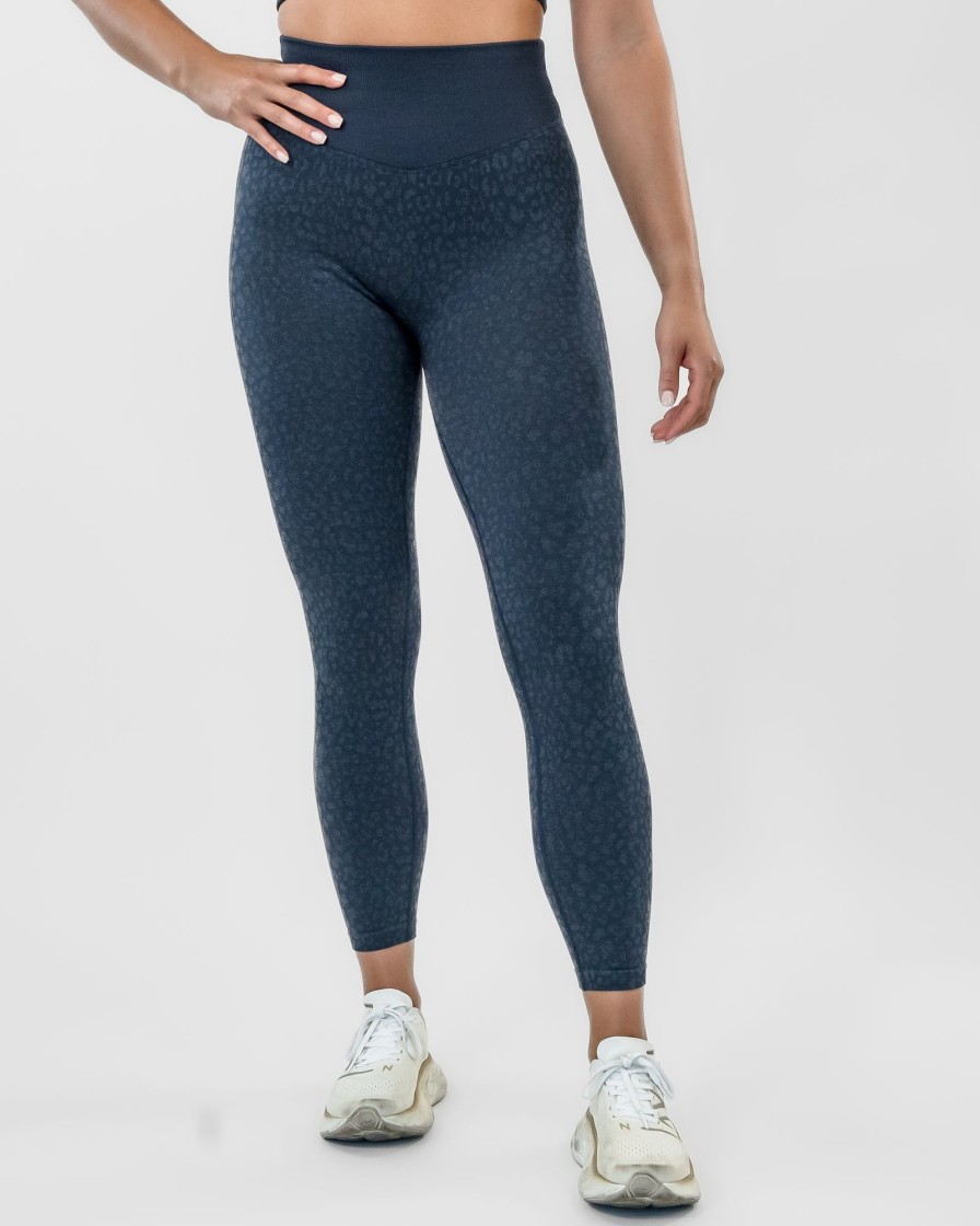 Women Senita Athletics Leggings | Seamless 7/8 Leggings-Midnight Cheetah