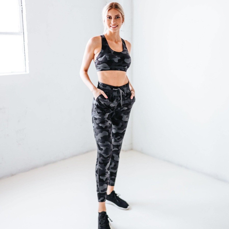 Women Senita Athletics Joggers | Weekend Joggers-Black Camo