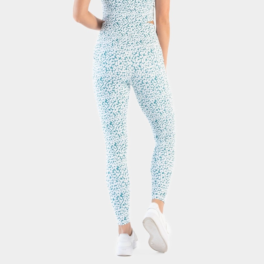 Women Senita Athletics Leggings | Lux Pace Leggings-Composition Floral Teal