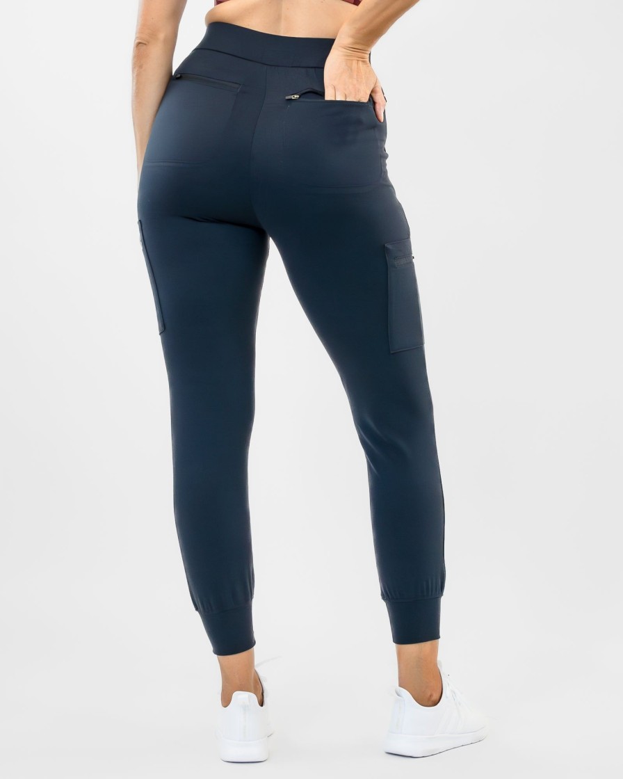 Women Senita Athletics Joggers | Hiking Cargo Joggers-Navy