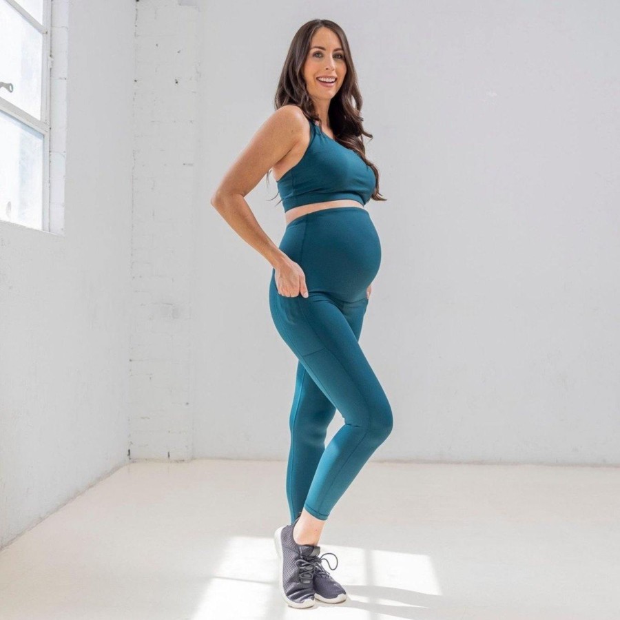 Women Senita Athletics | Lux Mamacita Maternity Capris - Pacific