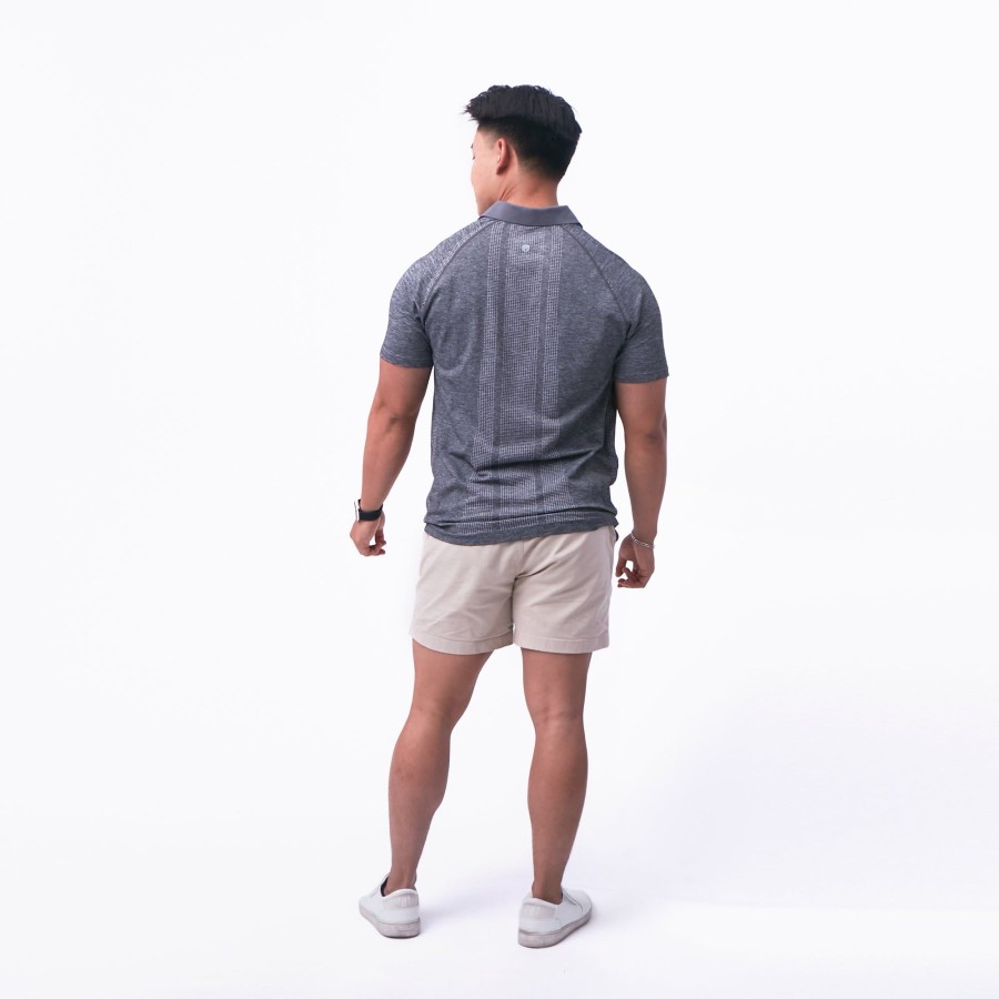 Men Senita Athletics | Interval Polo-Heathered Gray