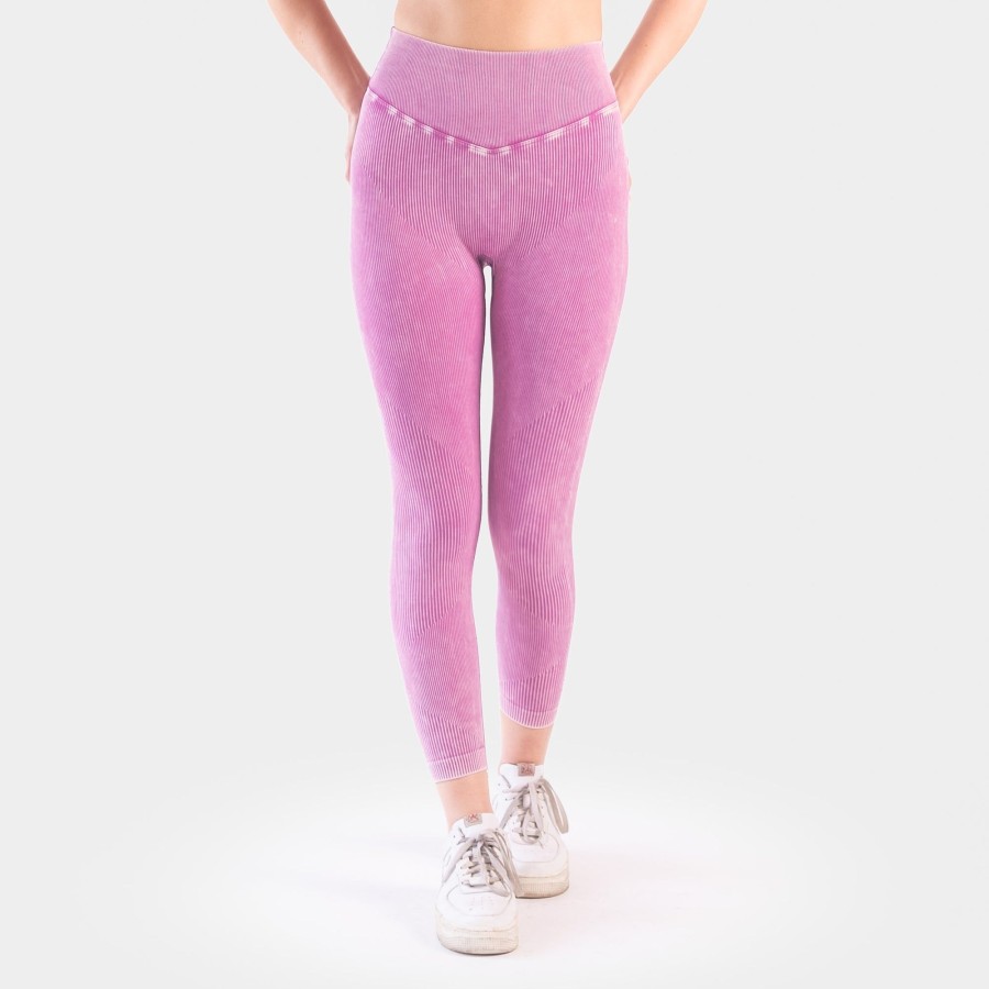 Women Senita Athletics Leggings | Ribbed Seamless Leggings-Snow Wash Fuchsia