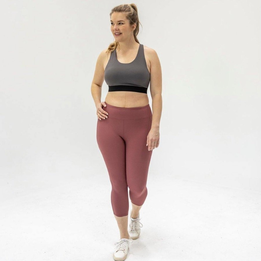 Women Senita Athletics Capris | Lux 7/8 Capris-Marsala