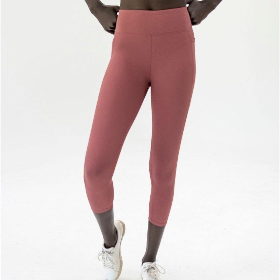 Women Senita Athletics Capris | Lux 7/8 Capris-Marsala